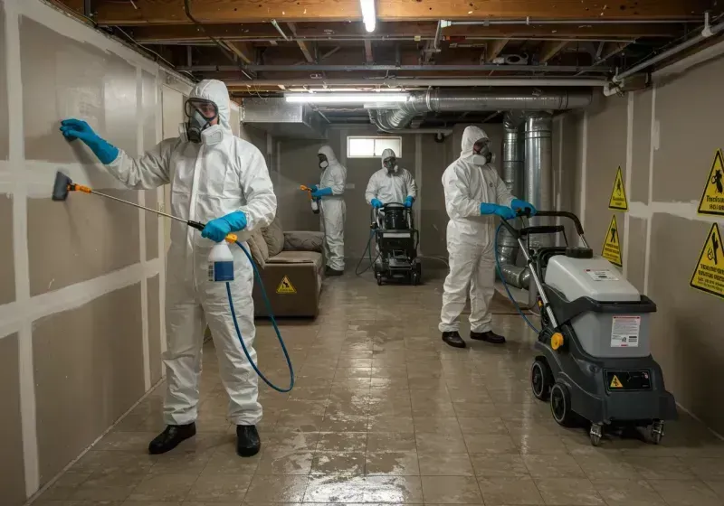 Basement Moisture Removal and Structural Drying process in Hot Springs County, WY